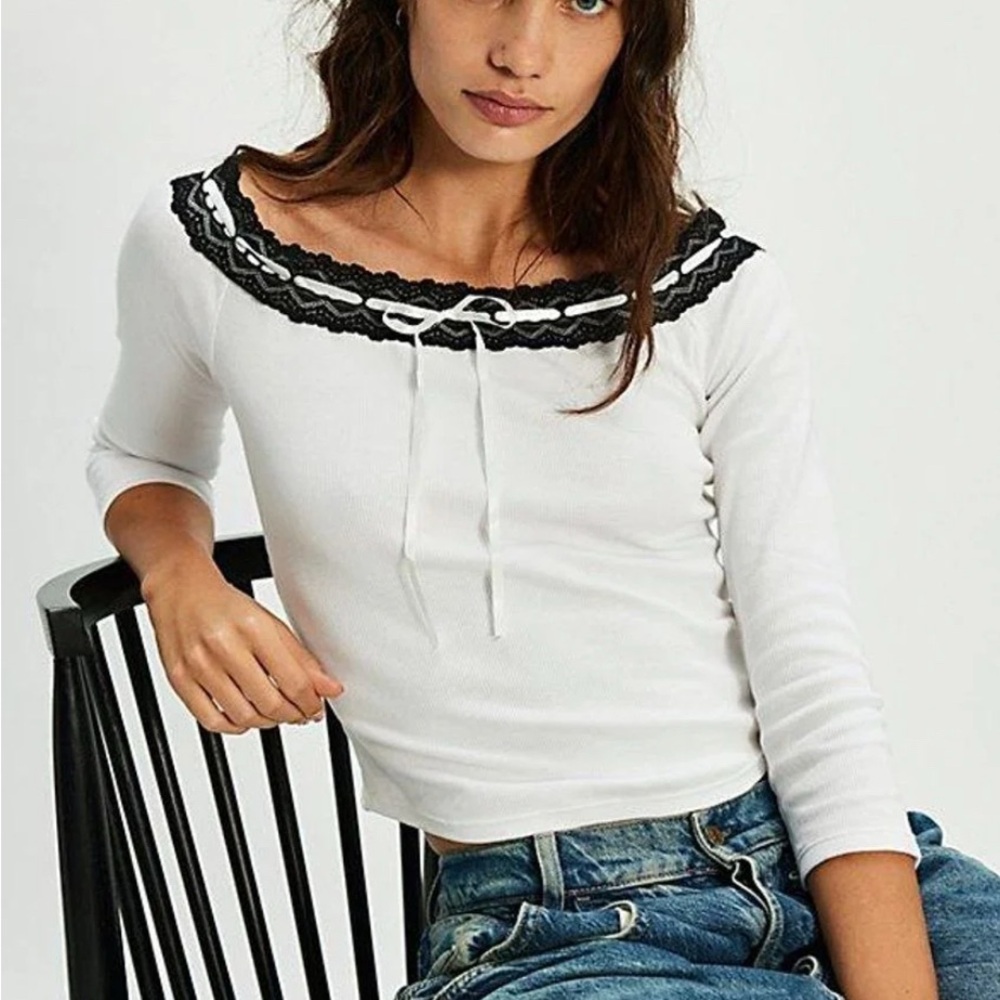 Free People Lace In Love Top